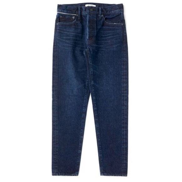 MOUSSY Vintage Emma Tapered Mid 100% Cotton Jeans Dark Blue 31 - Picture 1 of 7